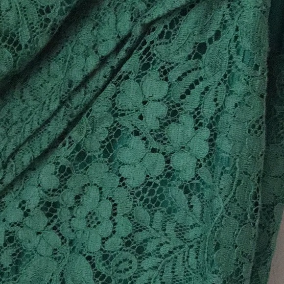Burberry Prorsum Dark Pigment Green Lace Dress - Picture 6 of 8